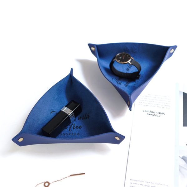 Soft PU Leather Triangle Storage Tray - Image 2