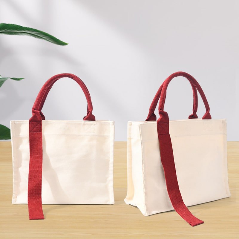 Custom Canvas Tote Bag with Flutter Strap - Image 2
