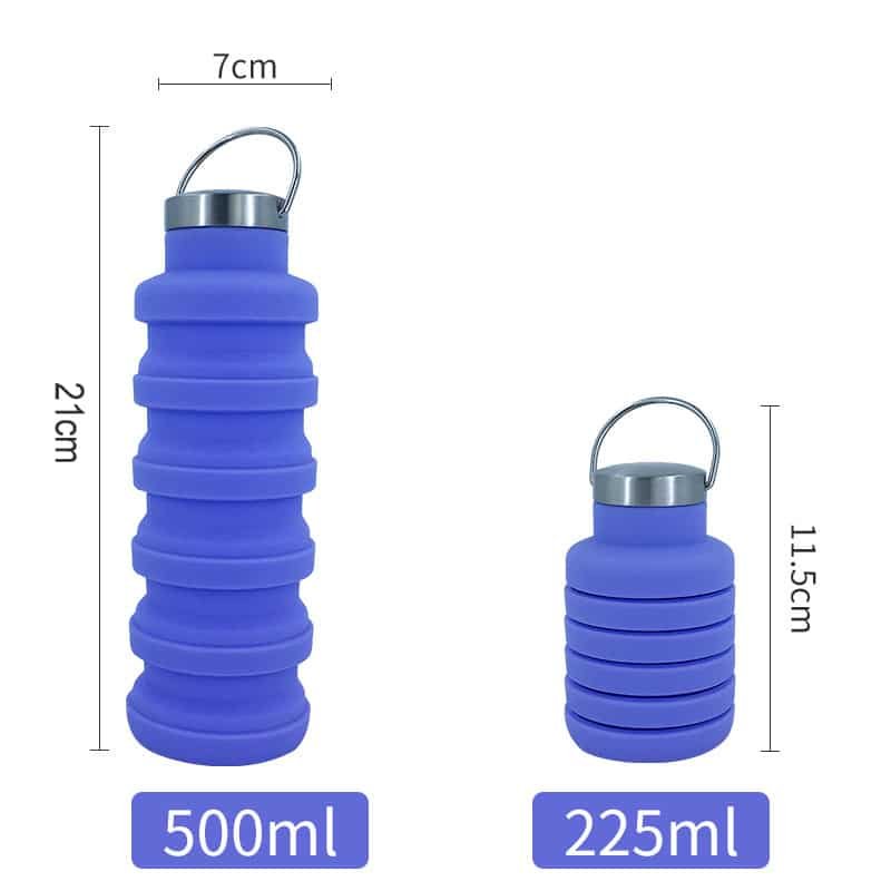 17 Oz Telescopic Silicone Water Bottle - 图片 2