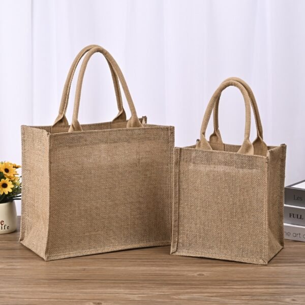 Eco-friendly Linen Hand-held Canvas Bag - Image 2