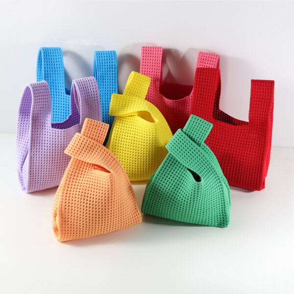 Knitted Tote Bucket Bag - Image 2