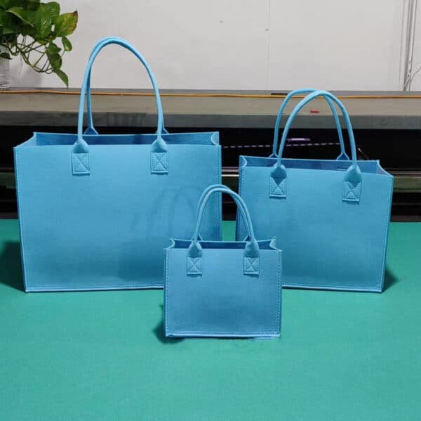 Customizable Wool Felt Shopping Tote Bag - Image 2