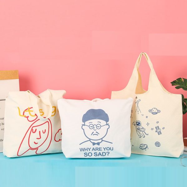 Promotional canvas Tote Bag With Custom Logo - 图片 2