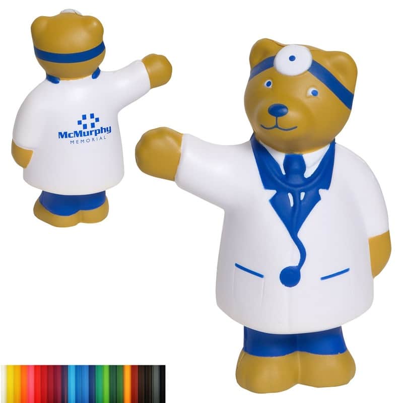 Squishy Doctor Bear Stress Ball - 图片 2