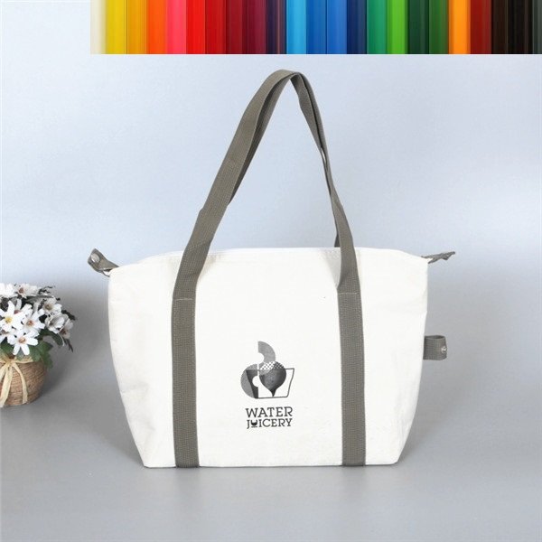 Insulated Nylon Cooler Food Tote Bag - Image 2