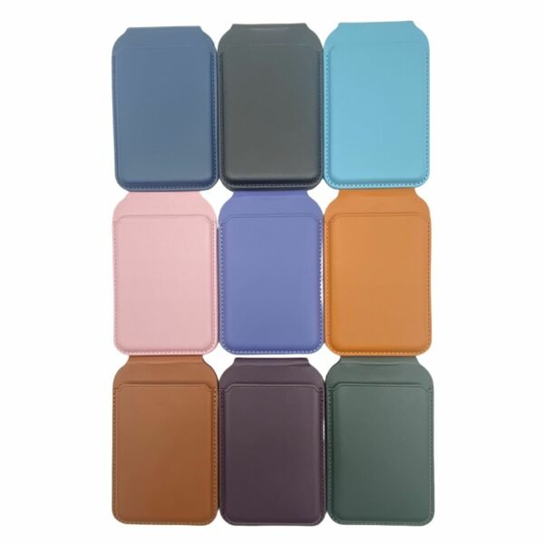 Cell Phone Magnetic PU Leather Card Holder With Stand - Image 2