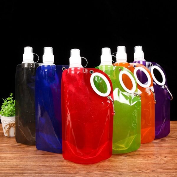 Suction Nozzle Plastic Folding Water Bag 27oz - 图片 2