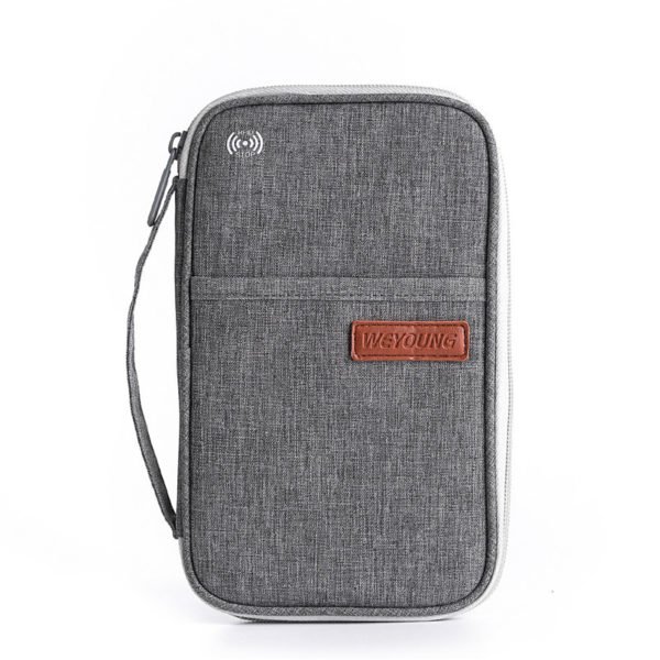 Oxford Cloth Waterproof FRID Document and Passport Holder Wallet with Handle - Image 2