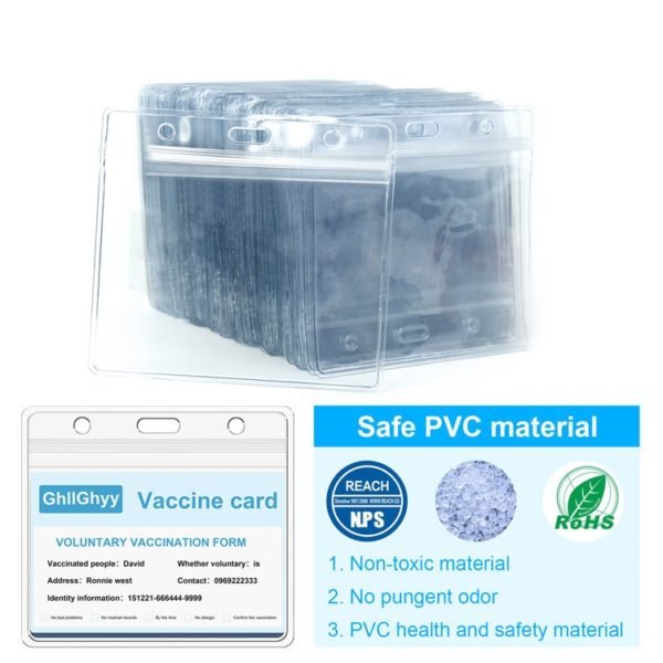 Multi-Size Horizontal Clear PVC Soft Card Holder - Image 2
