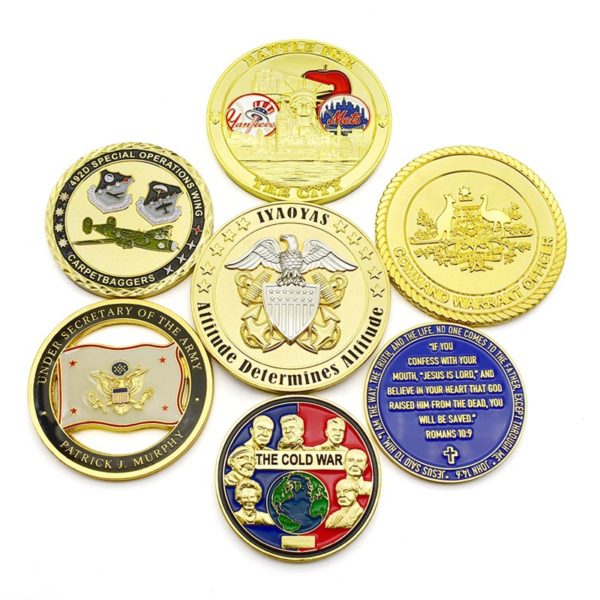 Zinc 2.5 inches Brass Challenge Coins - 图片 2