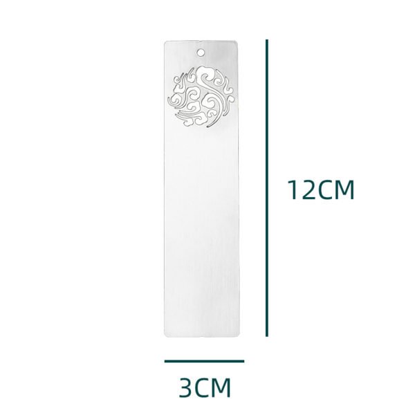 Customized Stainless Steel Bookmark With Auspicious Clouds - 图片 2