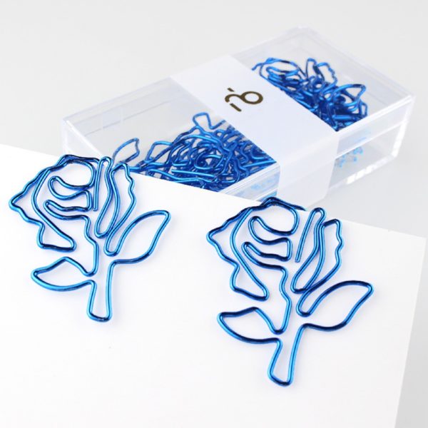 Rose Shaped Metal Paperclip Bookmark - 图片 2