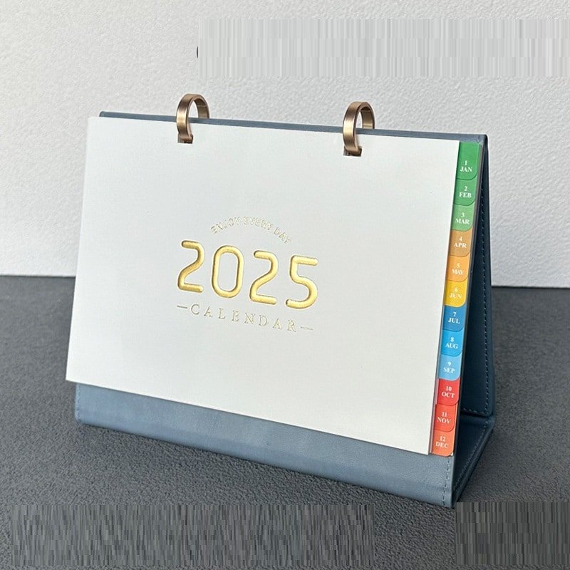 Business Leather Wallet Folding Calendar - 图片 2