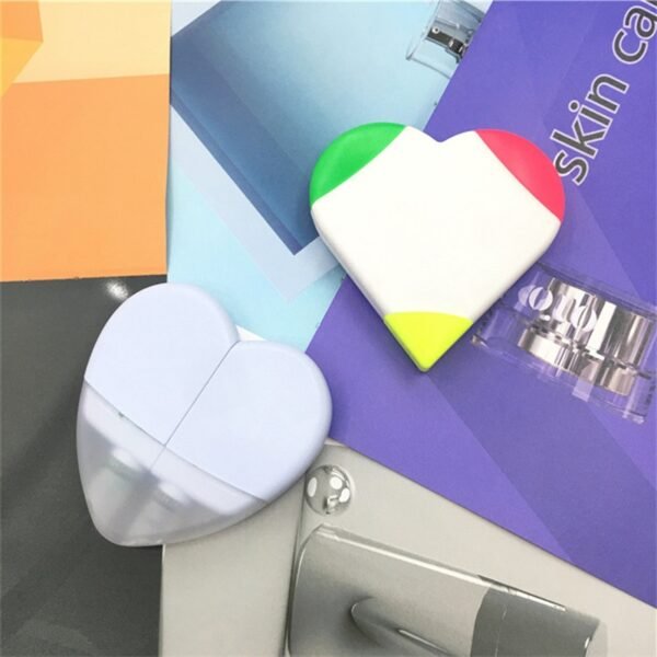 Heart Shaped Creative 3-in-1 Highlighter - 图片 2