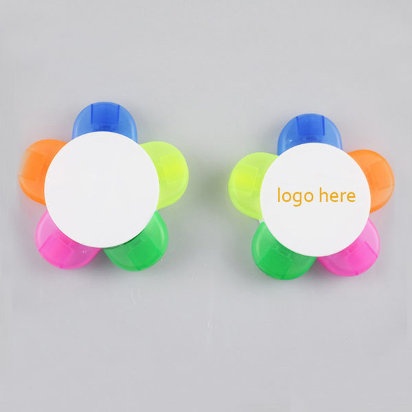 5-In-1 Five Color Fluorescent Flower Shaped Highlighter - 图片 2