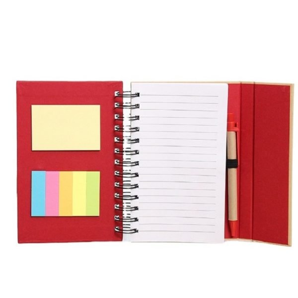 Eco Magnetic Notebook w/Sticky Notes and Flags & Pen - 图片 2