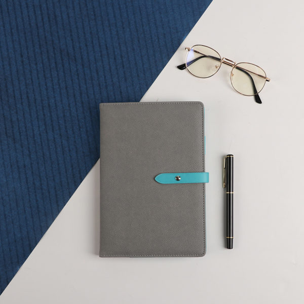 Business Notebook with Buckle Color Blocking A5 - 图片 2