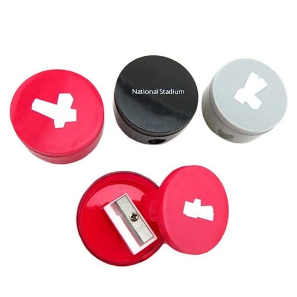 Round Plastic Pencil Roller with Lid - Image 2