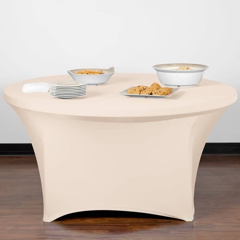 One Color Round Table Cover - 图片 2