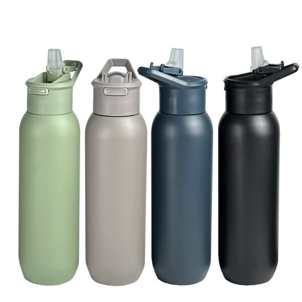 Sports Stainless Steel Water Bottle with Carry Strap - 图片 2