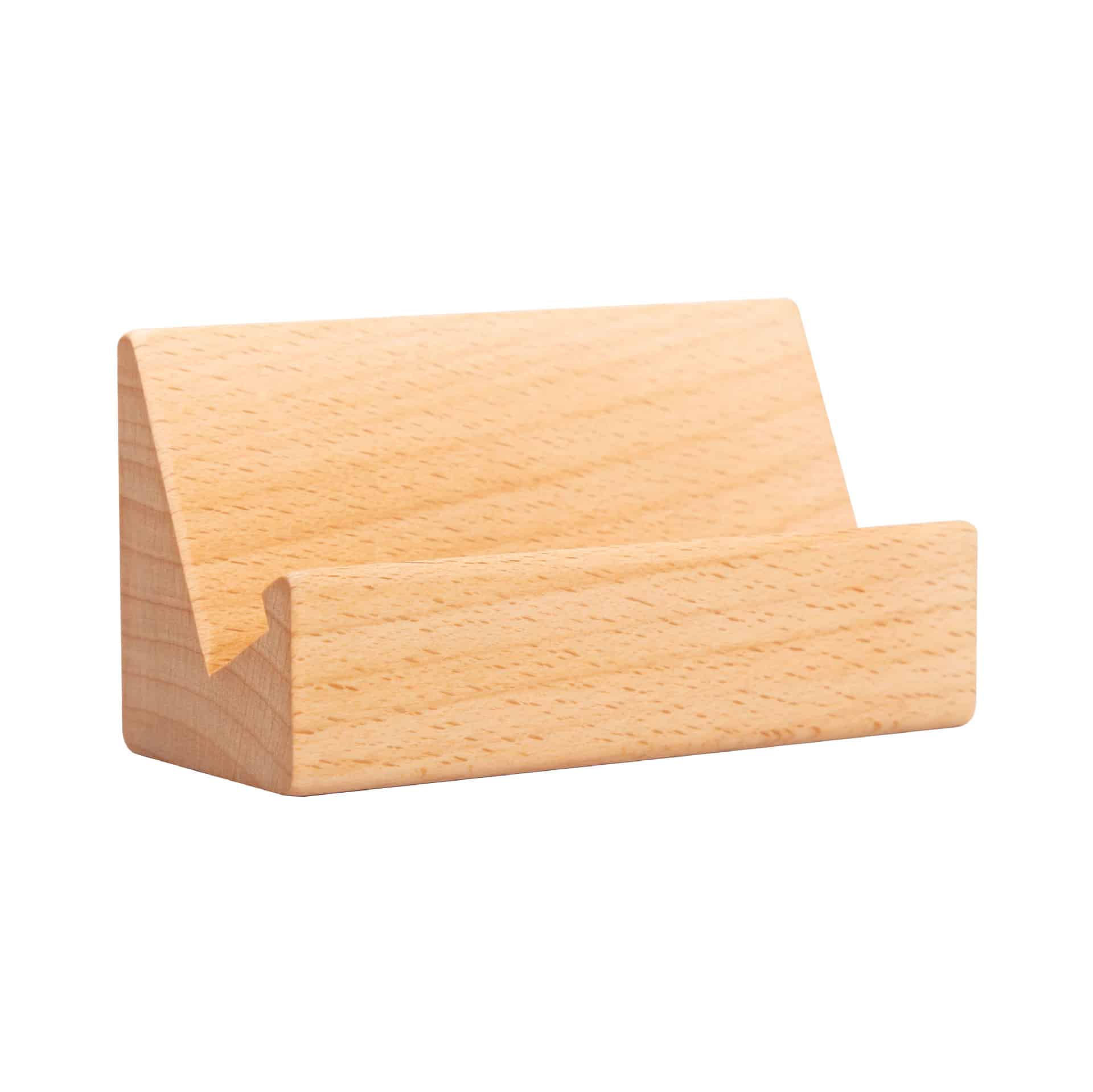 V-Shaped Wooden Creative Business Card Holder - 图片 2
