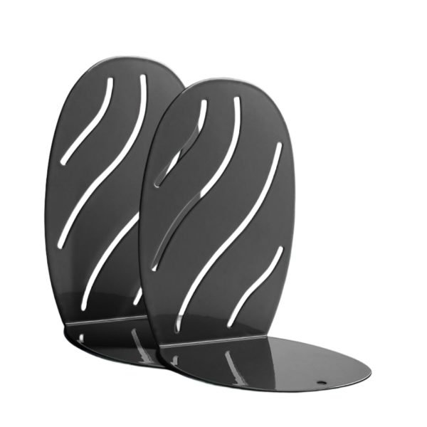 Multicolor Egg Shaped Hollow Pattern Metal Bookend with Non-Slip Dots - 图片 2
