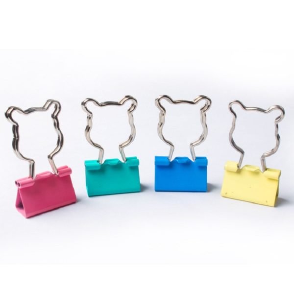 Cartoon Mouse Shaped Metal Binder Clip Paper Clamp - 图片 2