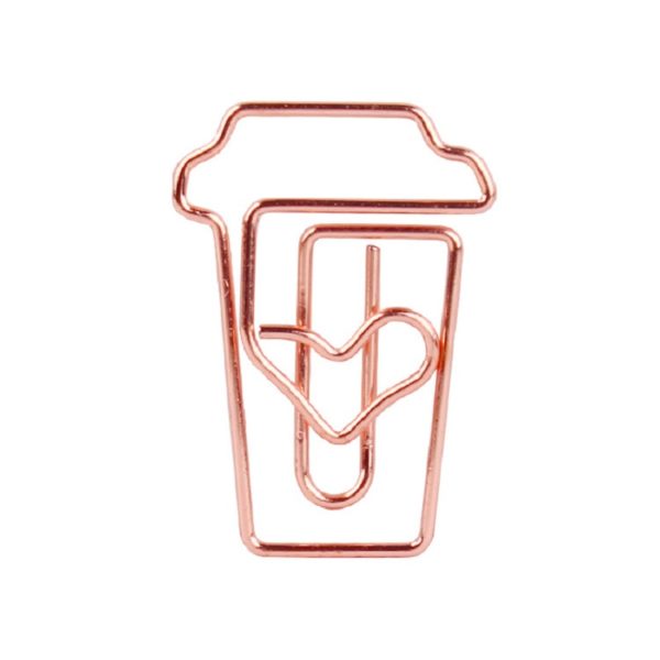 Coffee Cup Shaped Metal Paperclip In A Box - 图片 2