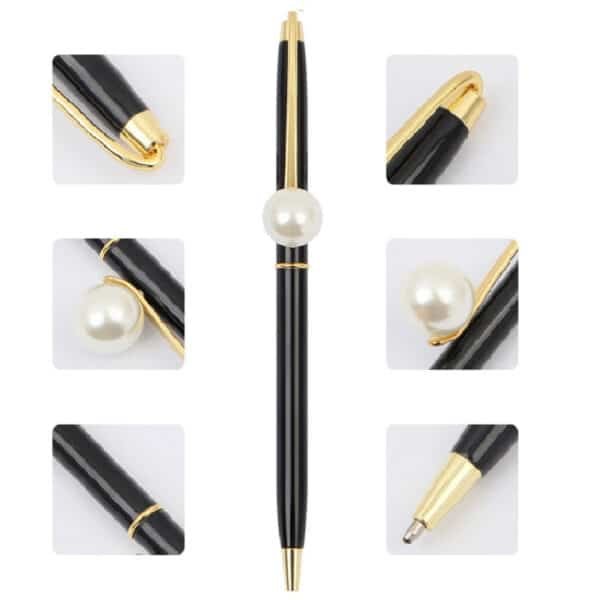 Ballpoint Pen with Metal Pearl Clip - 图片 2
