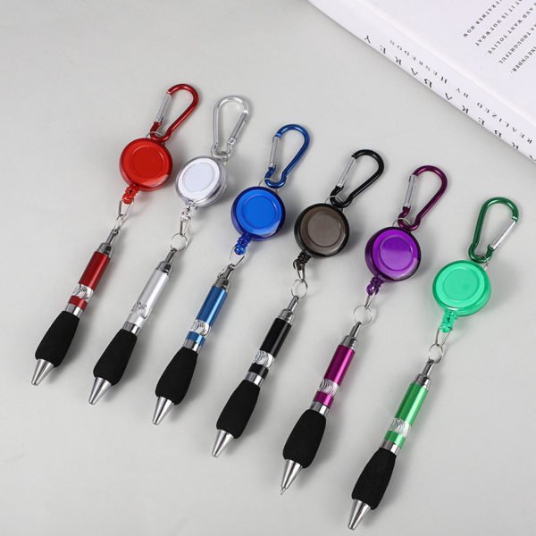 Keychain Carabiner Retractable Pen - 图片 2