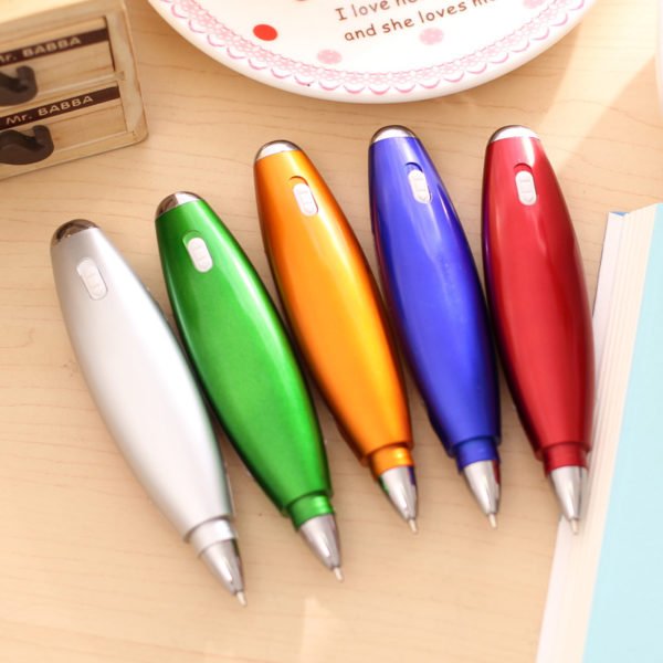 Colorful Lanyard LED Light Ballpoint Pen - Image 2