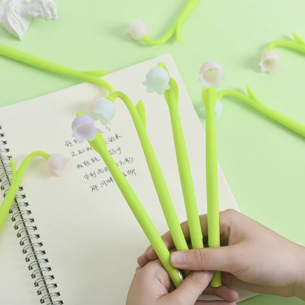 Light Changing Bell Orchid Silicone Gel Pen - 图片 2