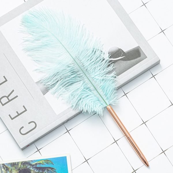 Metal Feather Ballpoint Pen With Custom Logo - Image 2