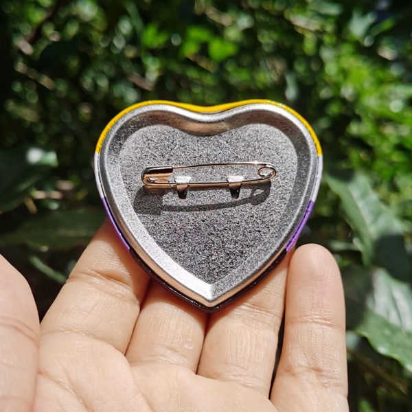 Love Shape Lapel Pin - Image 2