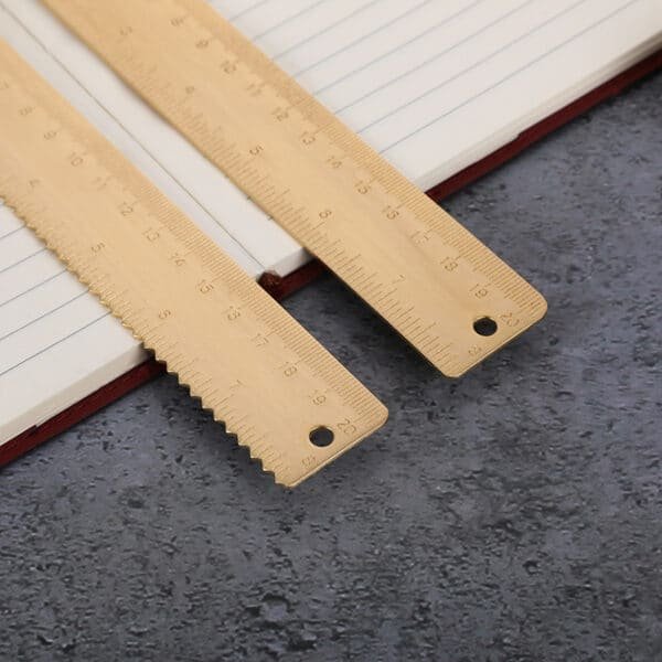 Thickened Vintage Brass Ruler 8 inches - Image 2