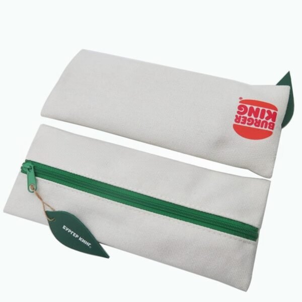 Solid Color Cotton Linen Zipper Stationery Set - Image 2