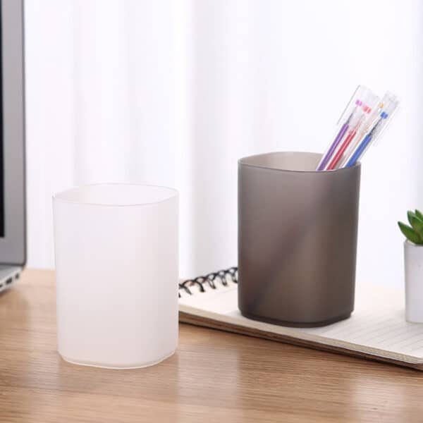 Transparent Round Desktop Pen Container - Image 2