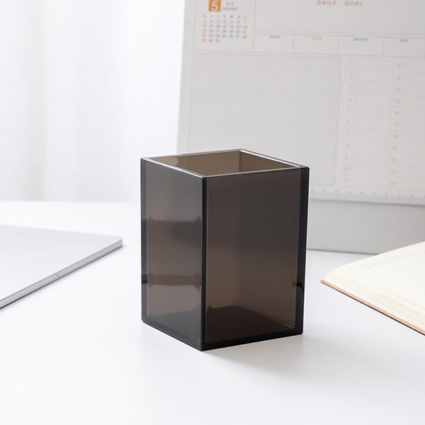 Multicolor Acrylic Cuboid Pen Holder Makeup Brush Holder Storage Container - 图片 2