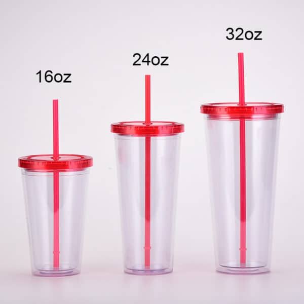 Double AS Plastic Straw Bottle 32oz - Image 2