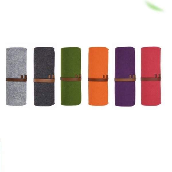 Strap Felt Roll Pencil Pouch - Image 2