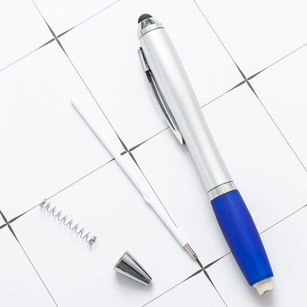 Promotional Ballpoint Pen With Rubber Grip And Stylus Top - Image 2