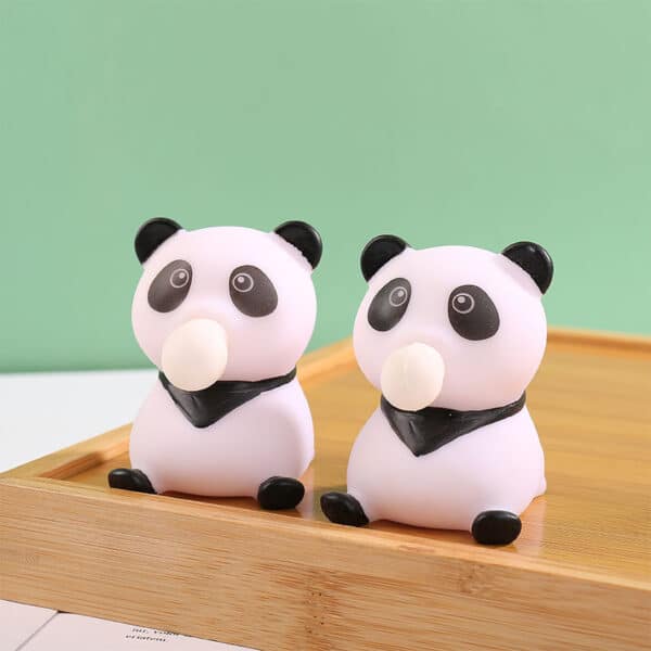 Cute Panda Blow Bubble Stress Ball - 图片 2