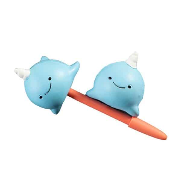 Squishy Small Whale Anti Stress Ball Pen Cap - 图片 2