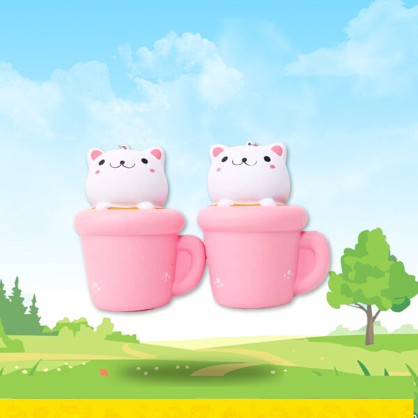 Slow Rebound Cat in Mug Stress Ball - 图片 2
