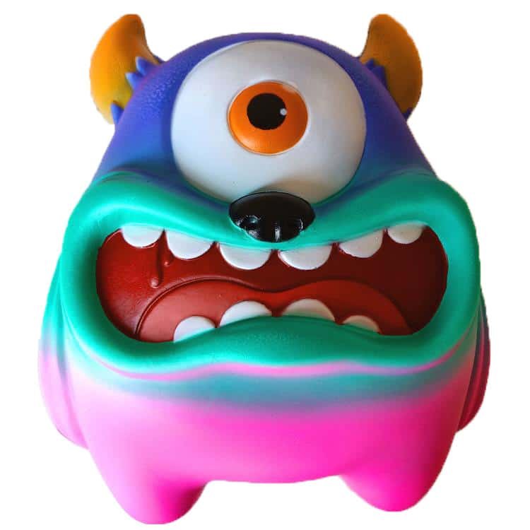 Large Colorful One-Eyed Monster Stress Ball - Image 2