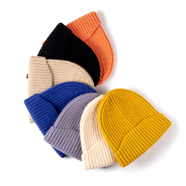 Cotton Cashmere Fashion Knit Beanie - 图片 2