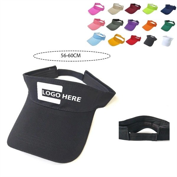 Portable 100% Cotton Sun Visor Hat w/Sandwich Bill - 图片 2