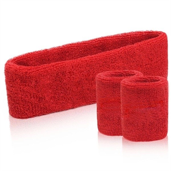 Sweatband With Patch Sports Set Head Band & Wristbands - 图片 2