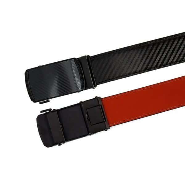 Men- Business Double Cowhide Leather Belt with Automatic Buckle - 图片 2