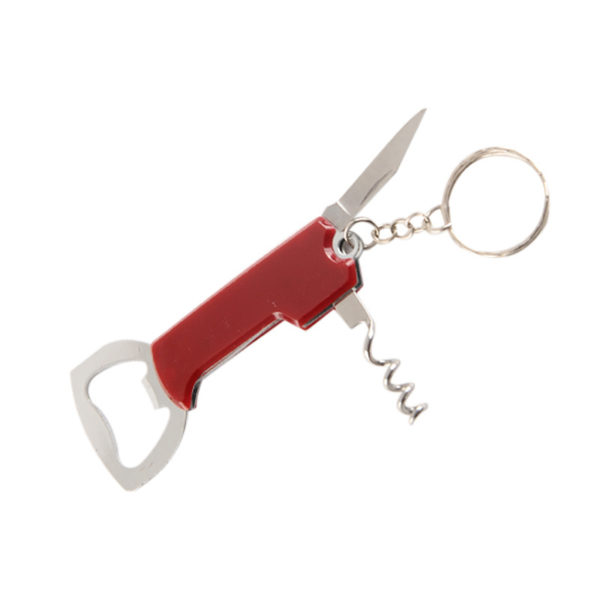 Multifunctional Stainless Steel Bottle Opener with Keychain - 图片 2